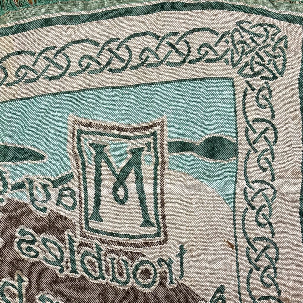 vintageラグ ブランケット マルチカバー タペストリー メッセージ