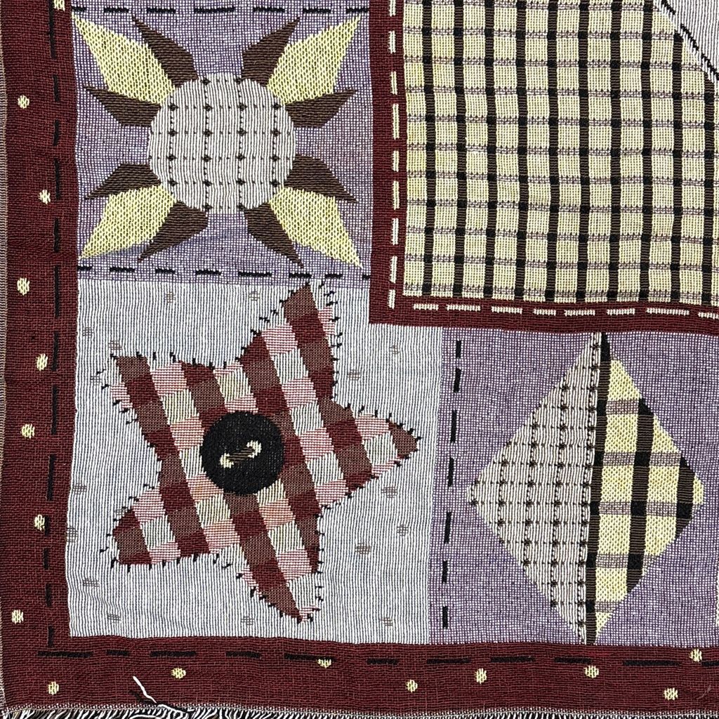 vintageラグ ブランケット マルチカバー タペストリー メッセージ