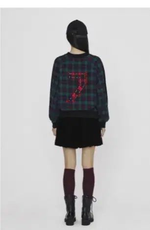 ラッキーシュエトゥ タータンチェック ブロック ディテール Tシャツ 38 サイズ 正規品