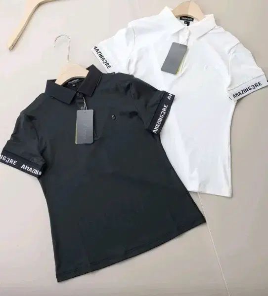 アメイジングコア ポロTシャツ ブラック/白