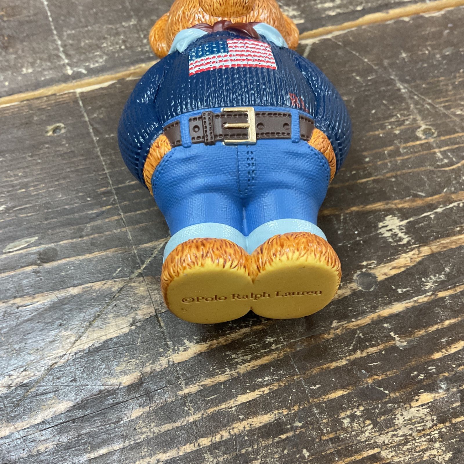 限定 【希少・箱付】ポロ ラルフローレン レザー ベースボール 置物 台座付き Polo Ralph Lauren ポロ ラルフローレン ポロベア トイ ノベルティ