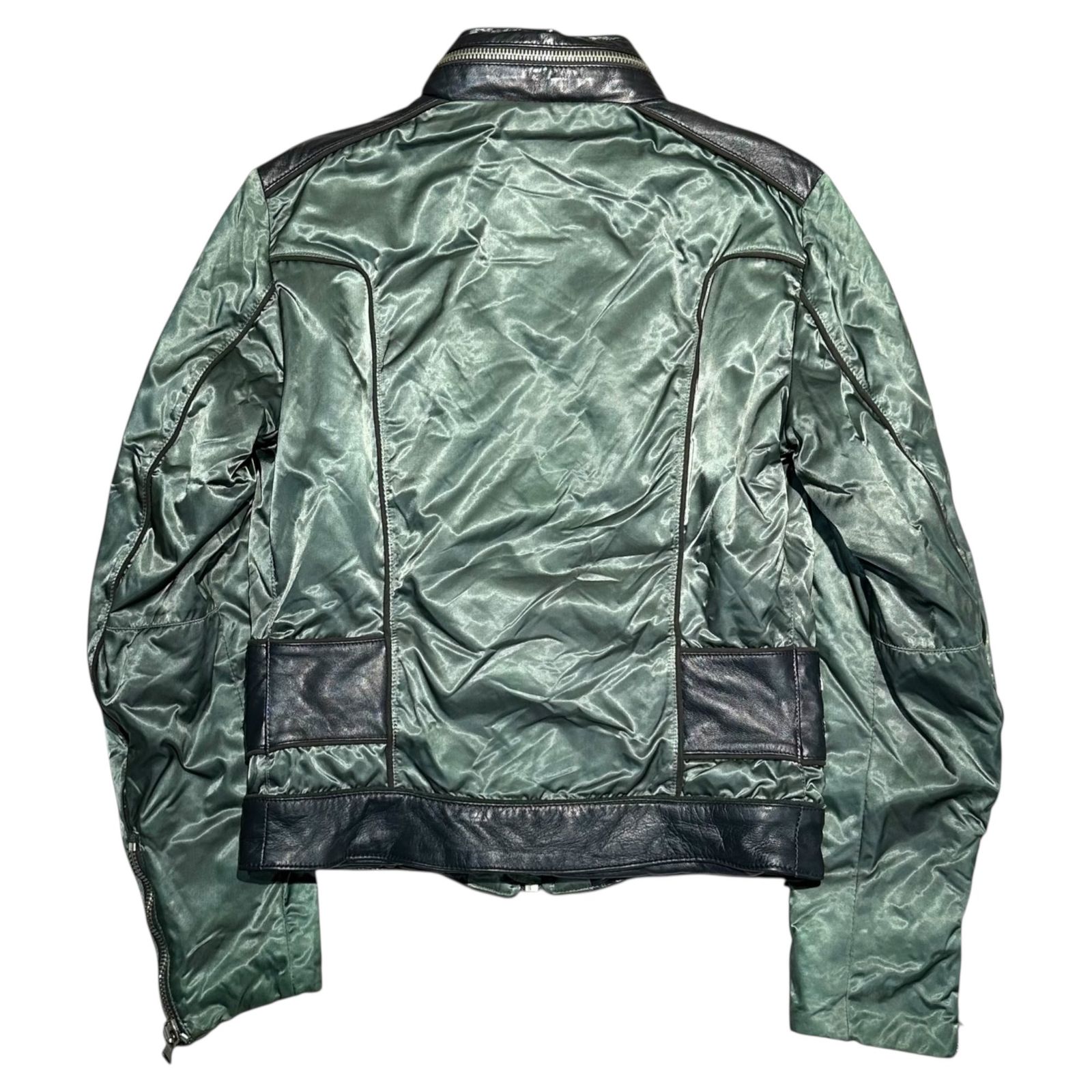 D&G アーカイブ ミリタリー ラムレザー ナイロン ジャケット　50 D&G(ディー&ジードルガバドルチェ&ガッバーナ) 07AW Archive Military