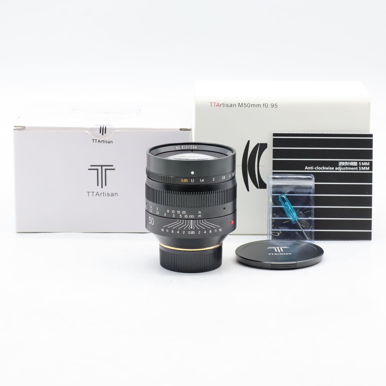 TTArtisan 50mm f/0.95 ASPH ライカMマウント ブラック｜超大口径 単焦点レンズ｜銘匠光学・マニュアルフォーカス・ボケ表現【中古】