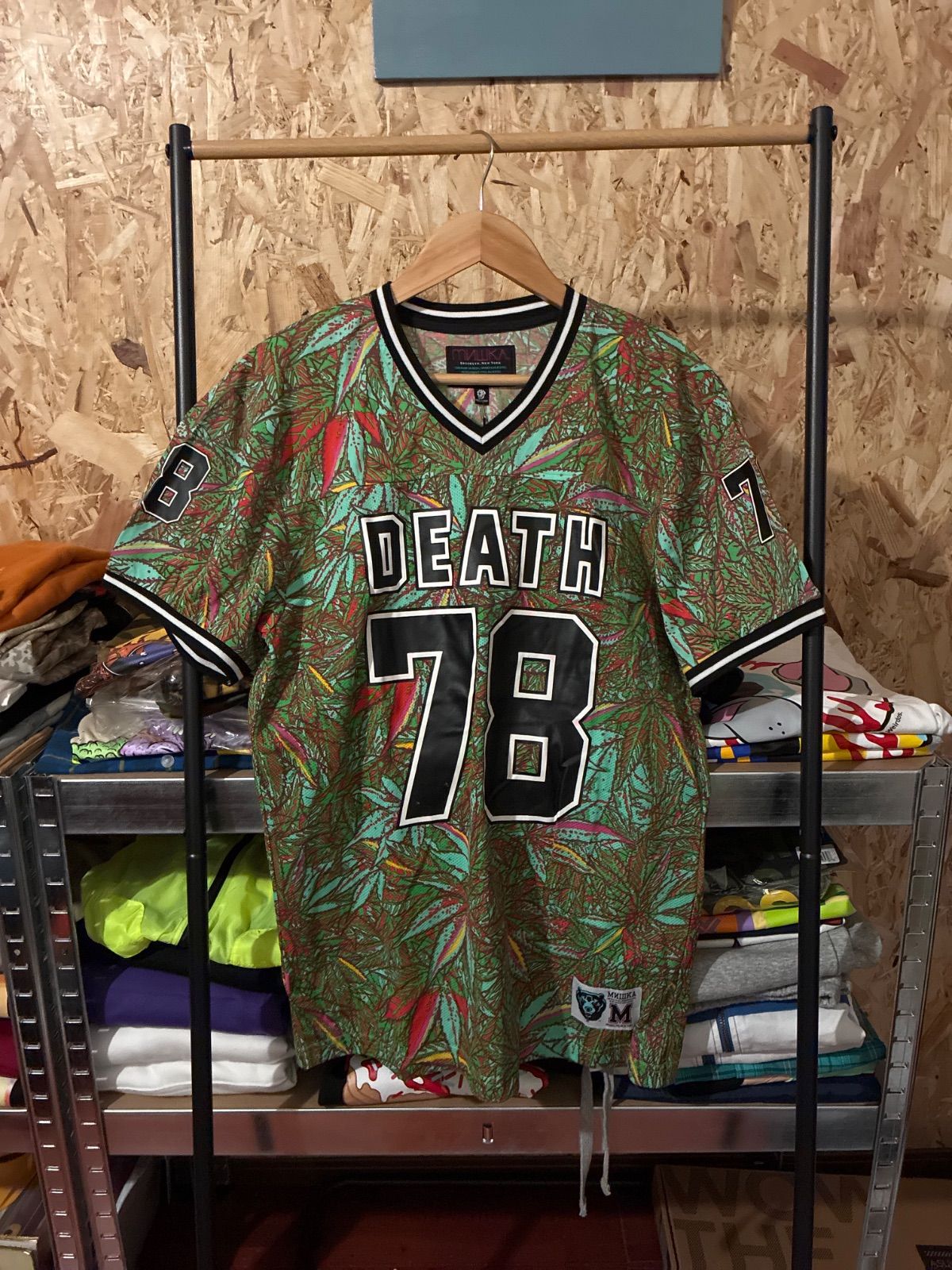 新品】MISHKA DEATH 78 総柄メッシュゲームシャツ Vネック Mサイズ