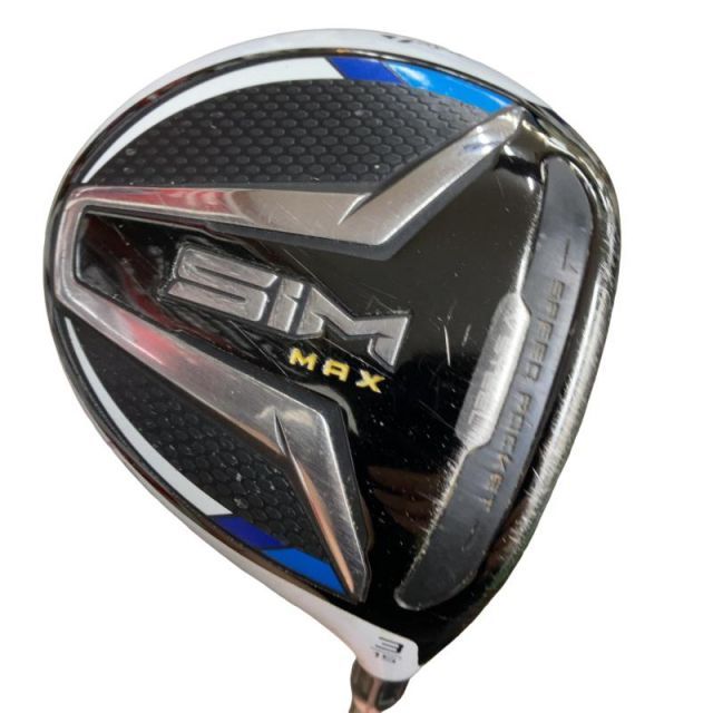 【中古】 テーラーメイド SIM MAX 3W フェアウェイウッド FW リシャフト (フレックスその他) メンズ 男性用 右利き 右用 Cランク ゴルフクラブ
