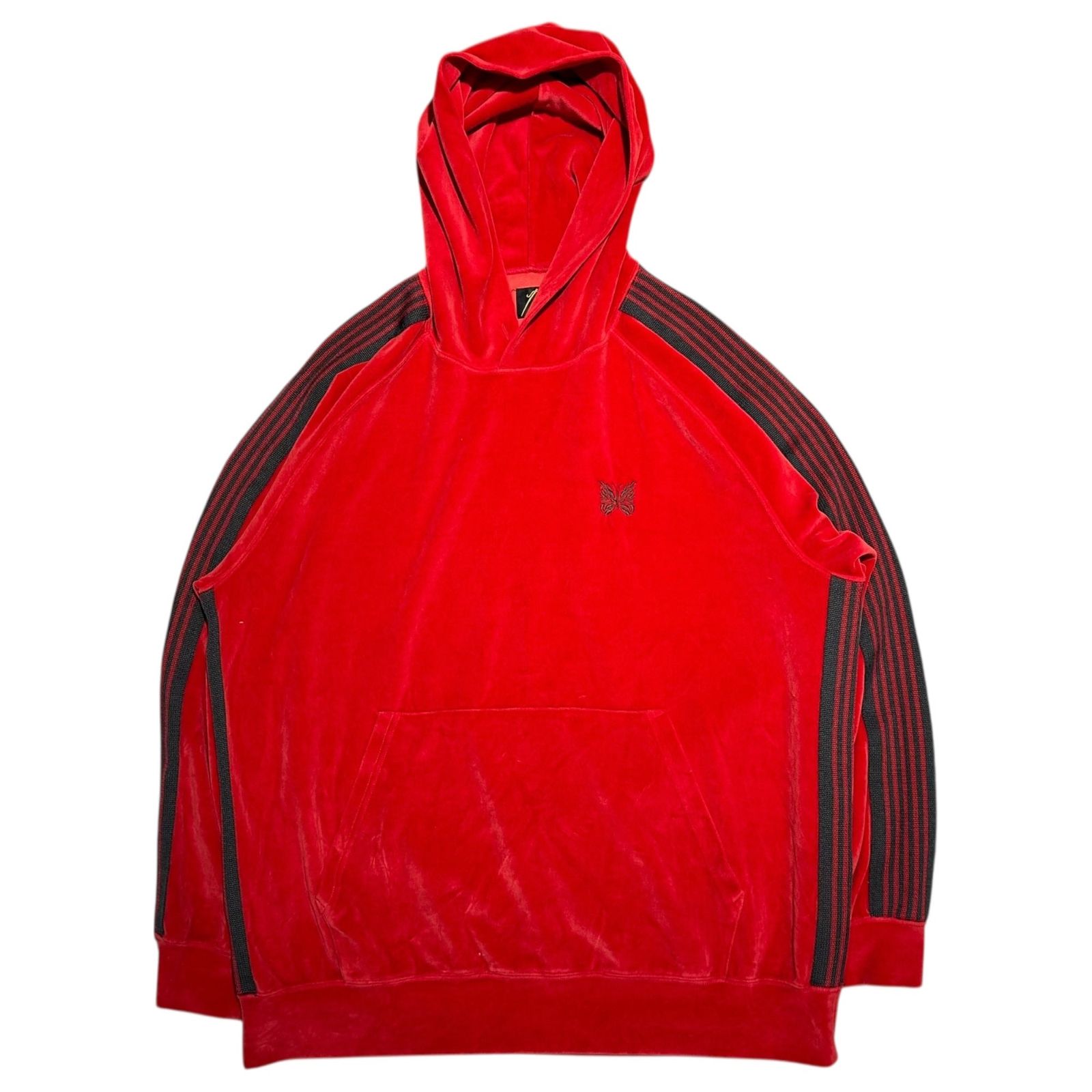 NEEDLES(ニードルズ) TRACK HOODY C/PE VELOUR トラック フーディ ベロア パーカー NS252 XL レッド 12,887円