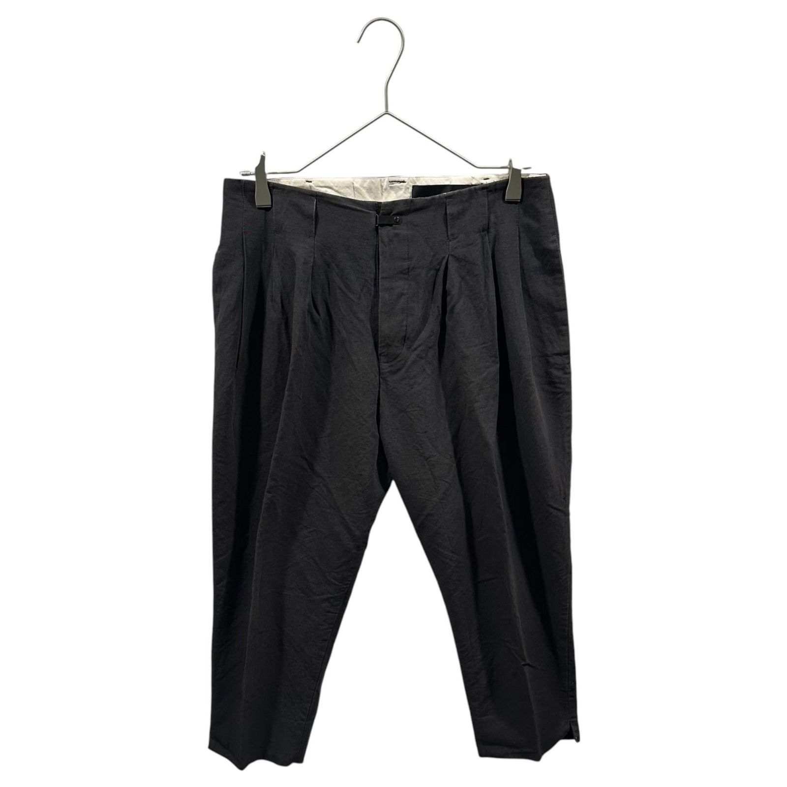 The Viridi-anne(ザヴィリディアン) Co/Li 2-Pleat Cropped Trousers