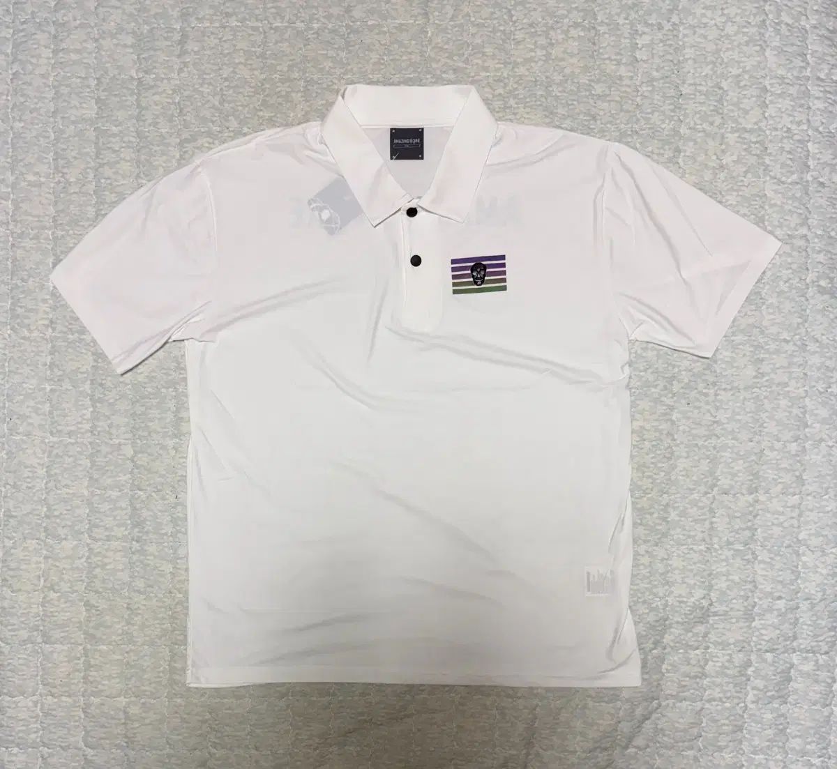 AMAZINGCRE(アメージングクリー) 機能性 ストレッチ 接触冷感 半袖Tシャツ (白 / L)