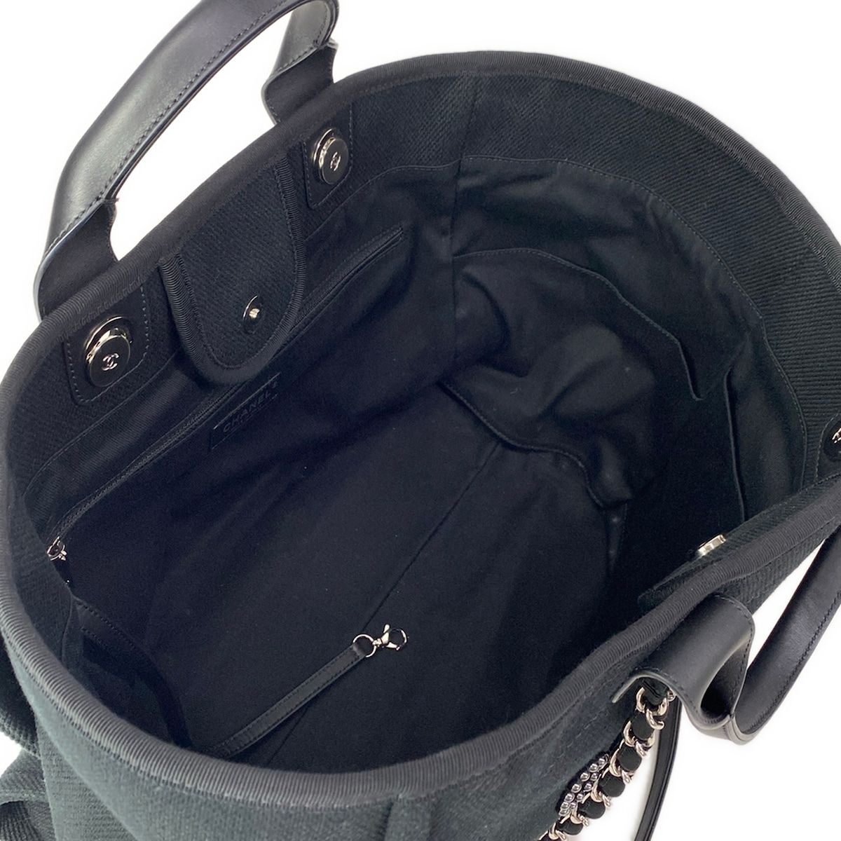 CHANEL(シャネル) トートバッグ ドーヴィルラインGM 黒 チェーン