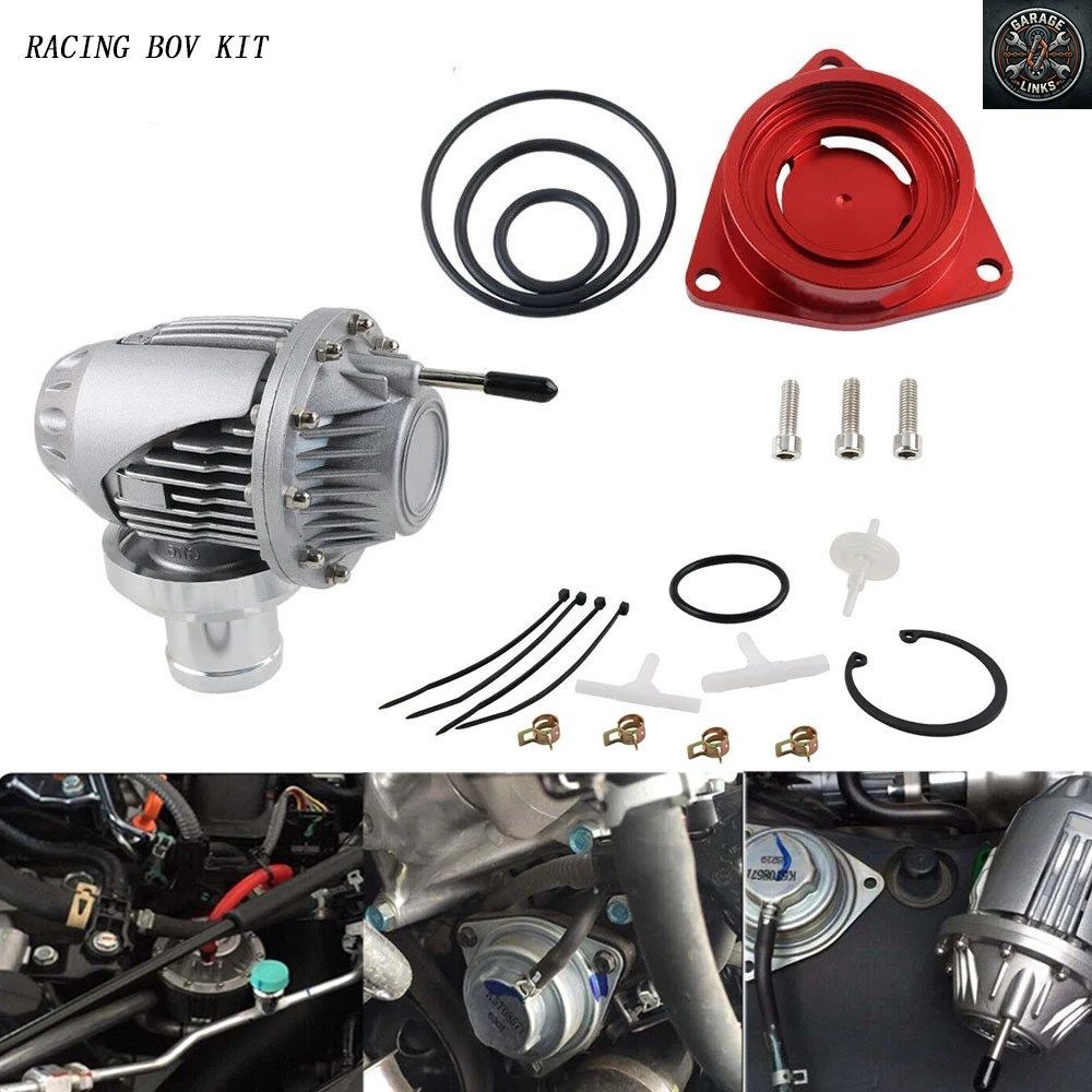 レーシングブローオフバルブ SSQV BOV アダプター付き レッド ホンダ シビック 1.5L ターボ 10代目 2016年以降