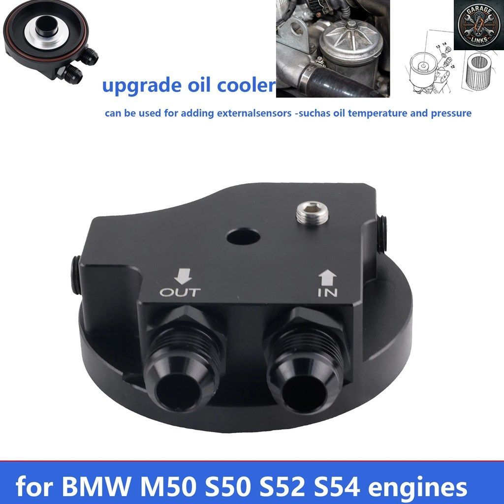 エンジンオイルフィルターキャップ（オイルクーラー付き）BMW M50 S50 S52 S54 E36 E46 アダプター オイルクーリングカバー 11421711075