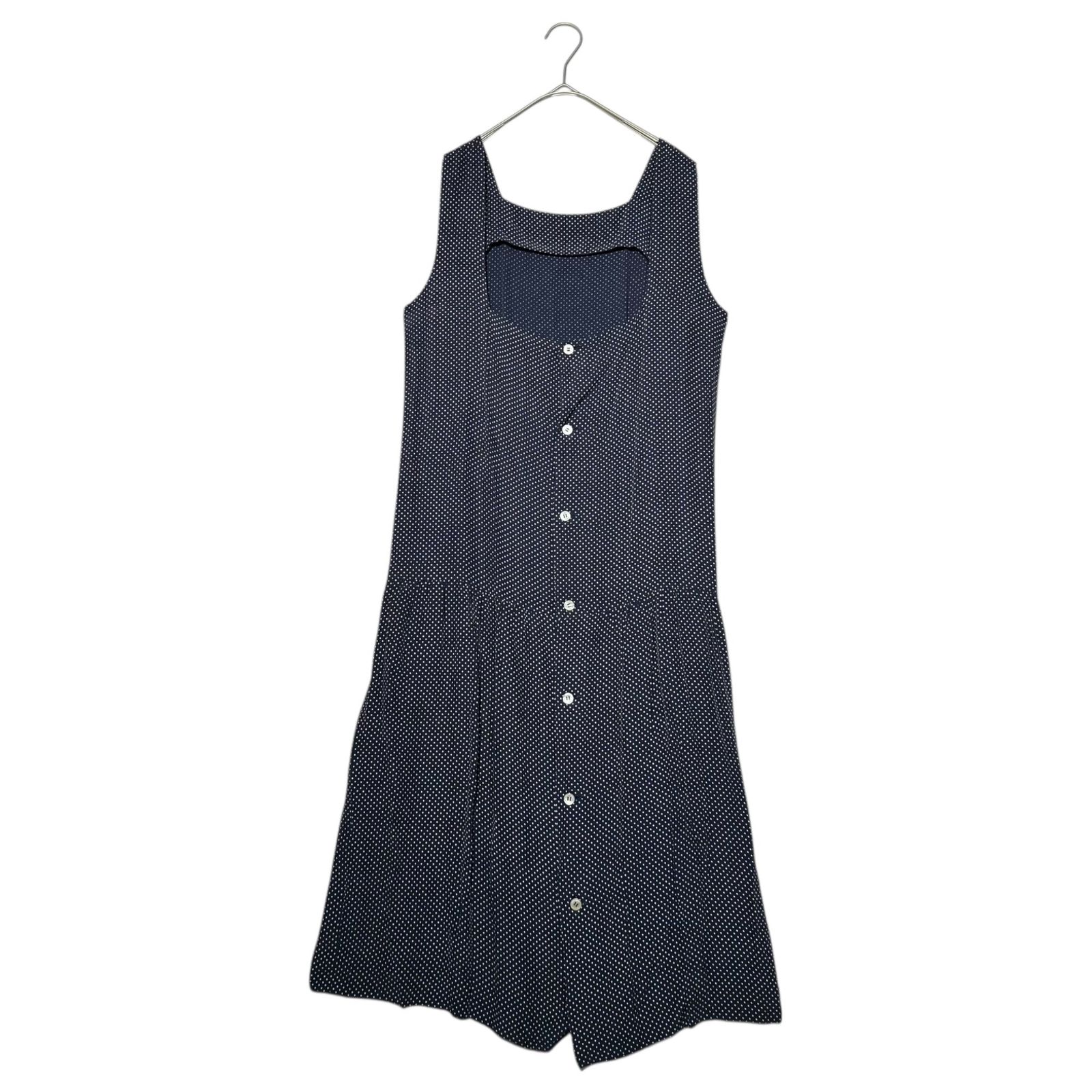 COMME des GARCONS(コムデギャルソン) 70〜80's Vintage Dot Print Sleeveless Dress 70〜80年代 ヴィンテージ ドットプリント ノースリーブ ワンピース FREE ネイビー 川久保玲 本人期