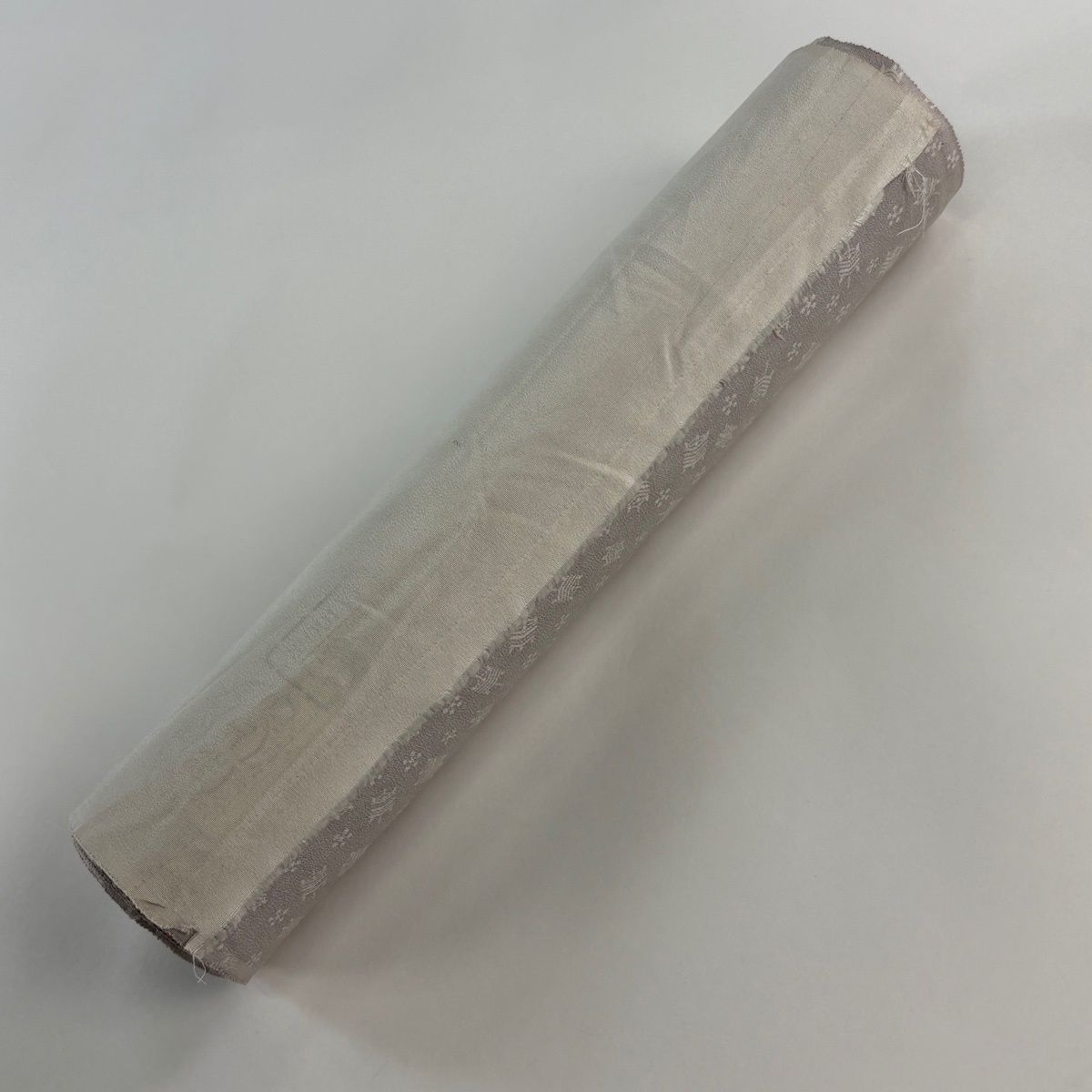 反物 秀品 江戸小紋 糸巻き 梅 灰紫 正絹 【中古】