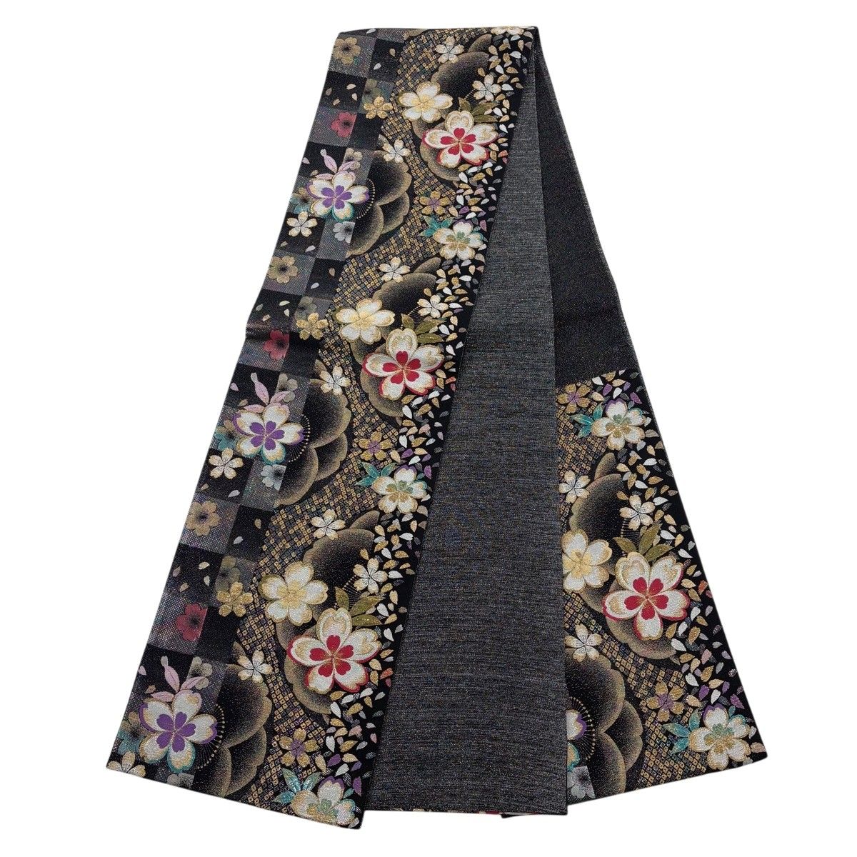 美品】 振袖 身丈170cm 裄丈68.5cm L 袷 袋帯フルセット 熨斗 椿 総 