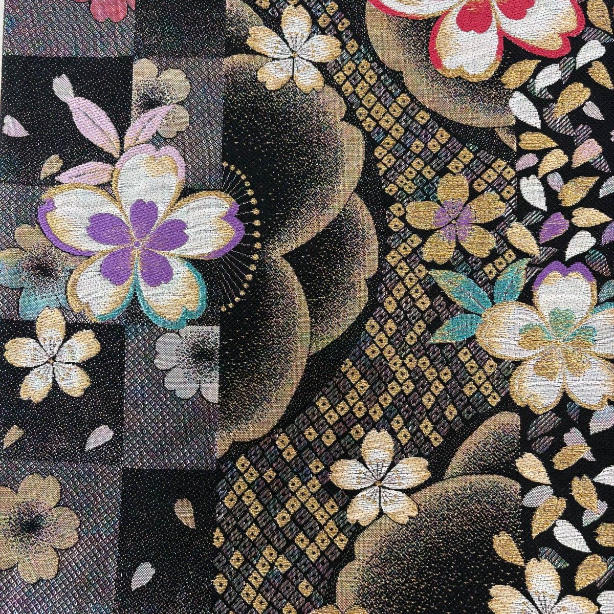 美品】 振袖 身丈170cm 裄丈68.5cm L 袷 袋帯フルセット 熨斗 椿 総 