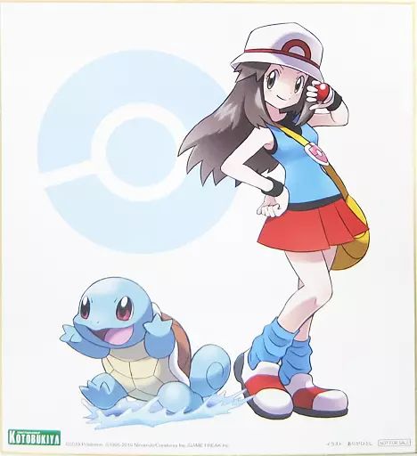 中古】紙製品(キャラクター) リーフ＆ゼニガメ ありがひとし氏イラスト