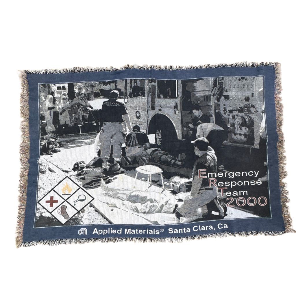 vintageラグ ブランケット マルチカバー タペストリー アプライドマテリアルズ 企業ロゴ 医療 Rug Blanket 2000 ERT 3264
