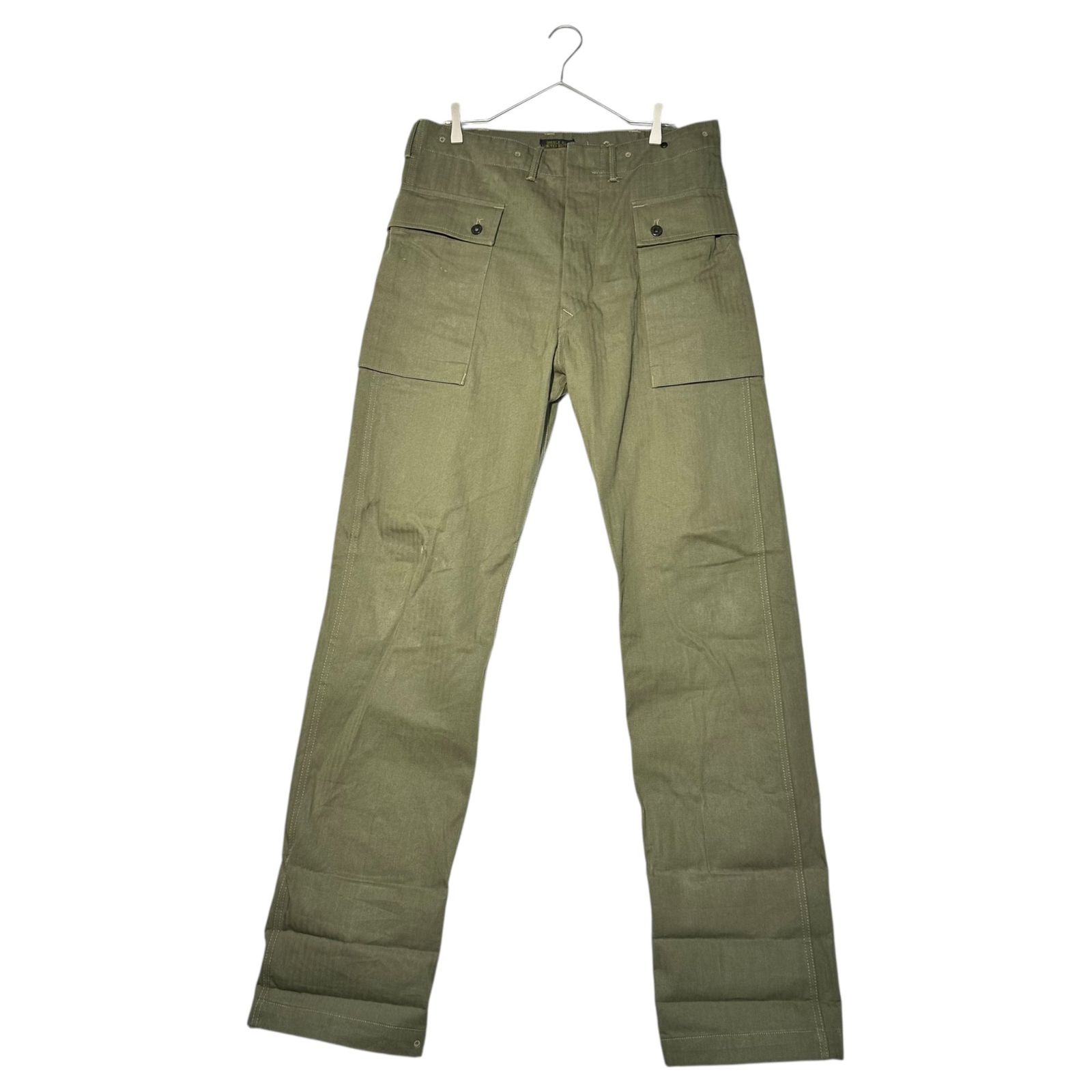 RRL(ダブルアールエル) Herringbone Military Cargo Pants ヘリンボーン ミリタリー カーゴ パンツ RN41381 34 セージグリーン