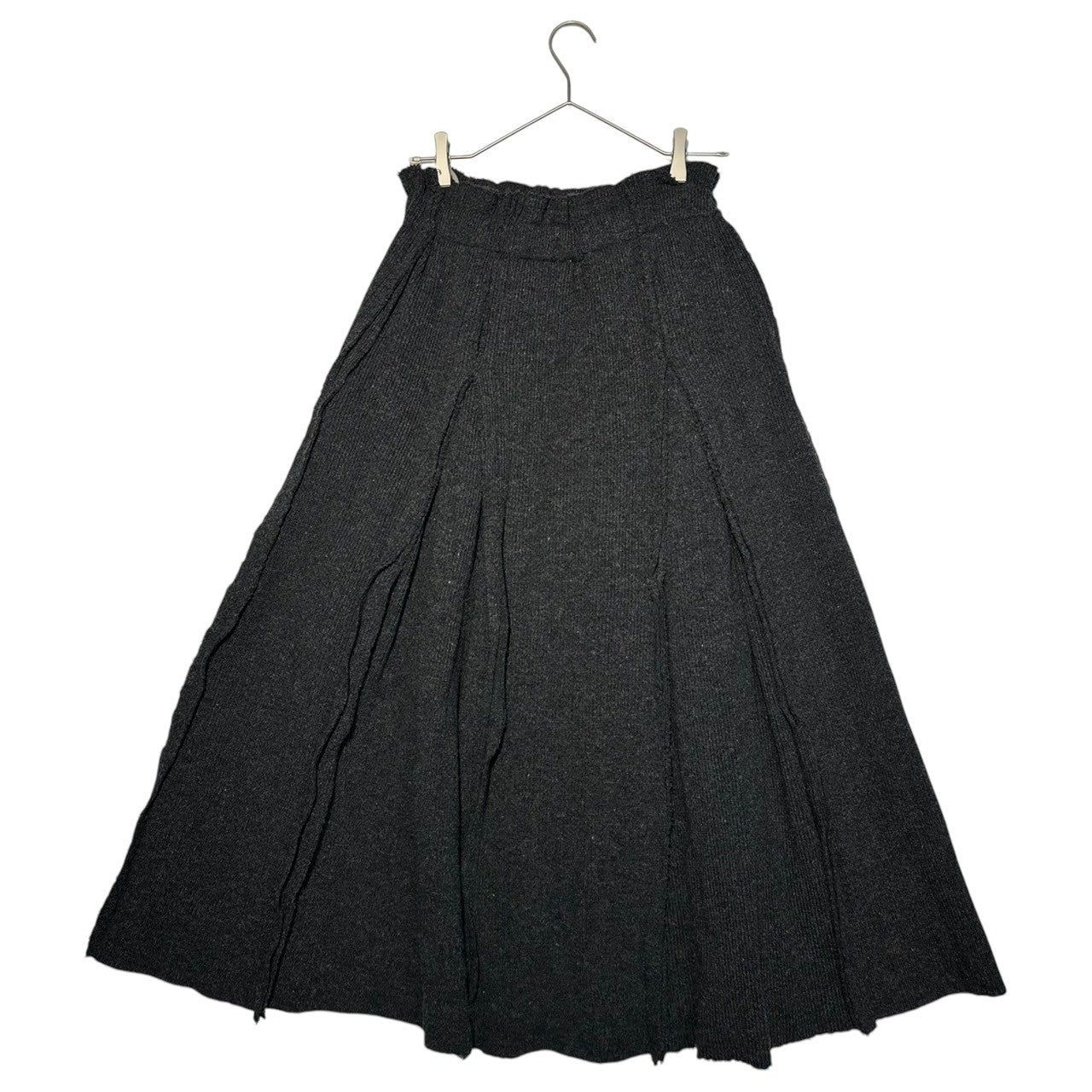 COMME des GARCONS(コムデギャルソン) 02AW Vintage Pants style design wool nylon open cut long flared skirt パンツ風 デザイン ウール ナイロン ロング フレア スカート
