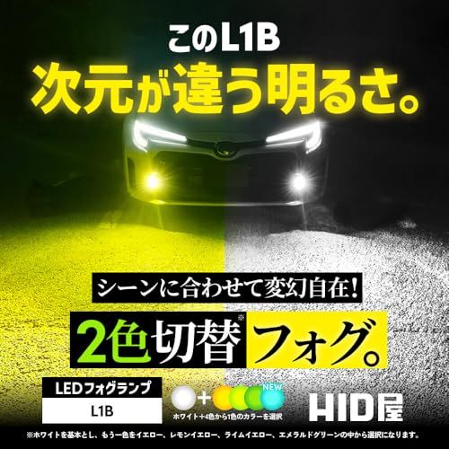 HID屋 L1B LED フォグランプ 新型 純正 交換用バルブ 2色切り替え