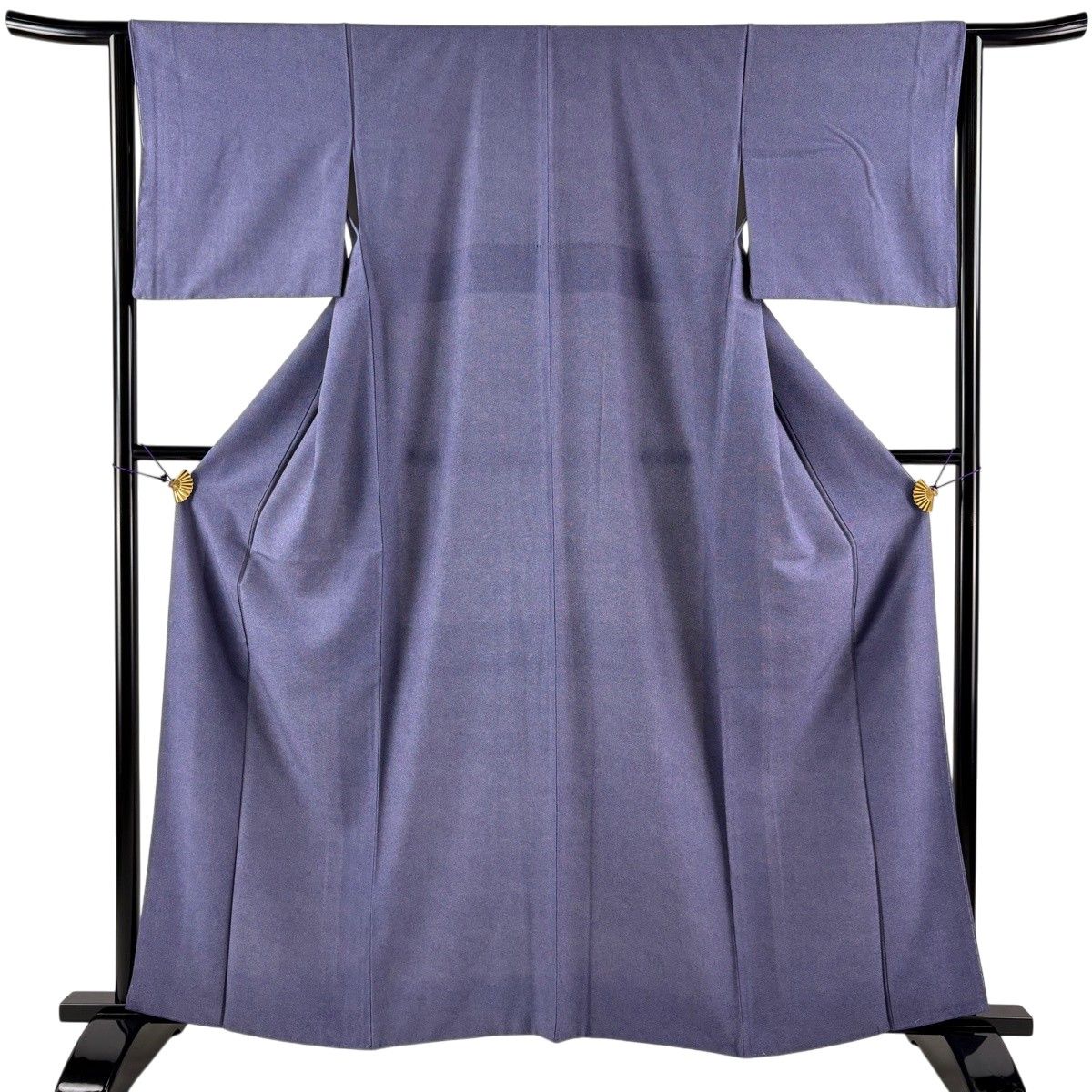 美品】 江戸小紋 身丈161cm 裄丈64cm M 袷 鮫 青紫 正絹 秀品 【中古