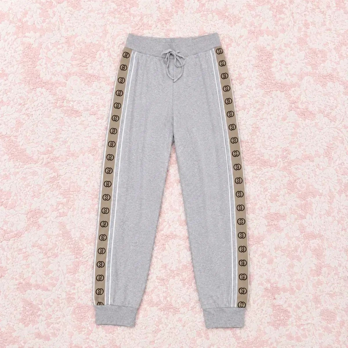 グッチ GUCCI GG ウェブ LINE ジョガーパンツ グレー XXL
