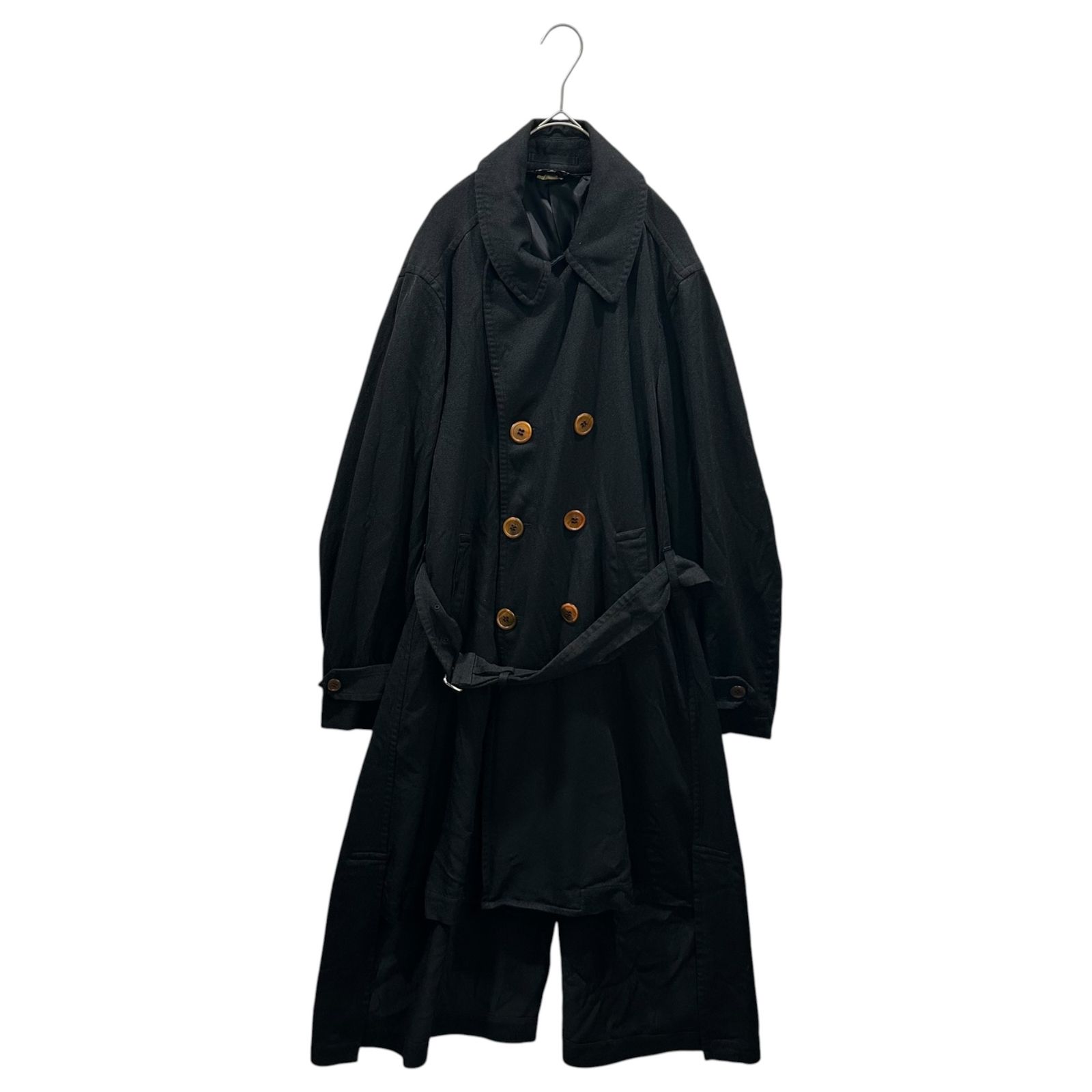 COMME des GARCONS ブラック ダブルブレスト トレンチコート BLACK COMME des GARCONS(ブラックコムデギャルソン) 2022AW Polyester