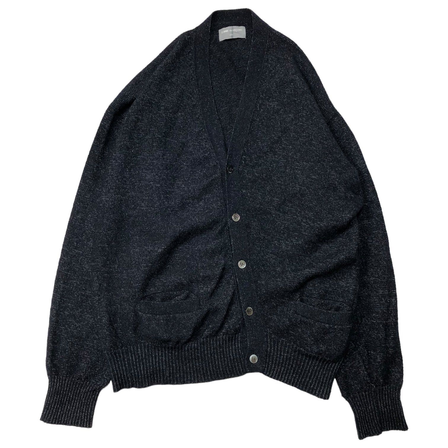 COMME des GARCONS HOMME(コムデギャルソンオム) 80's oversized wool cardigan オーバーサイズ ウール カーディガン 本人期 HN-070090 ダークネイビー 80年代 初期 川久保玲 ニット