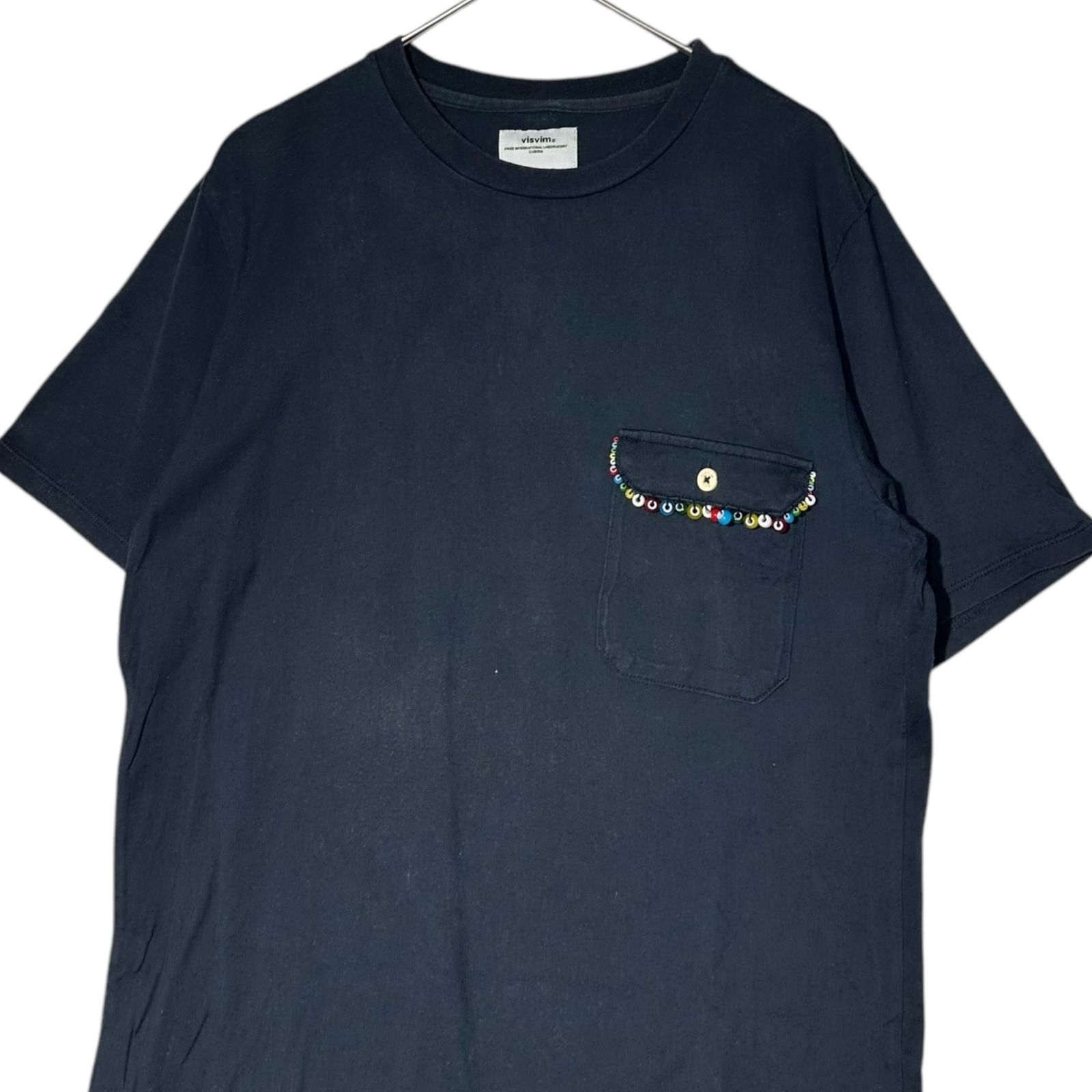 VISVIM(ビズビム/ヴィズヴィム) Beaded Flap Pocket Crew Neck T-Shirt 
