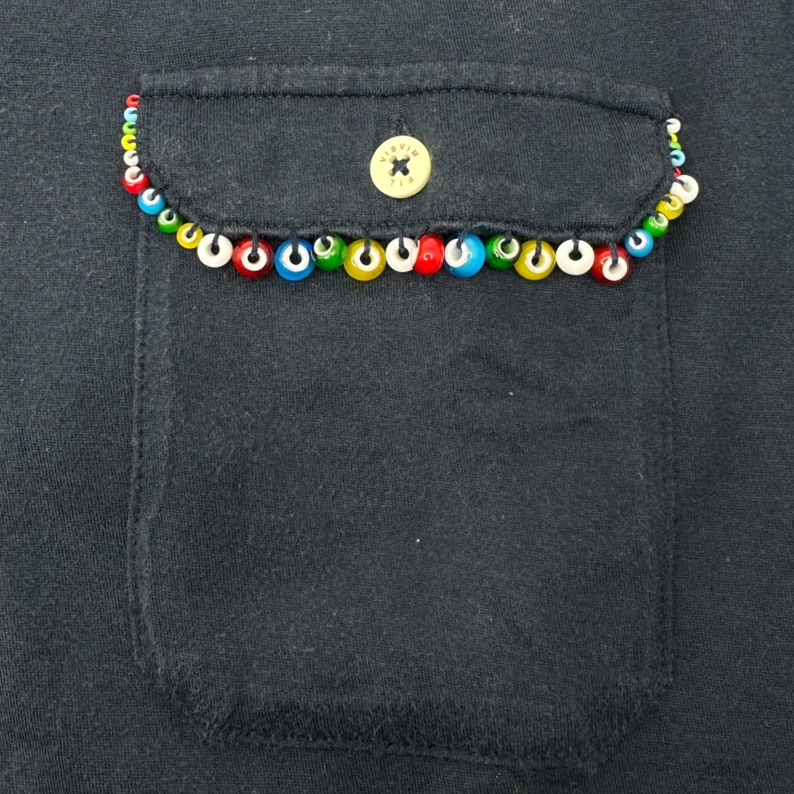 VISVIM(ビズビム/ヴィズヴィム) Beaded Flap Pocket Crew Neck T-Shirt 