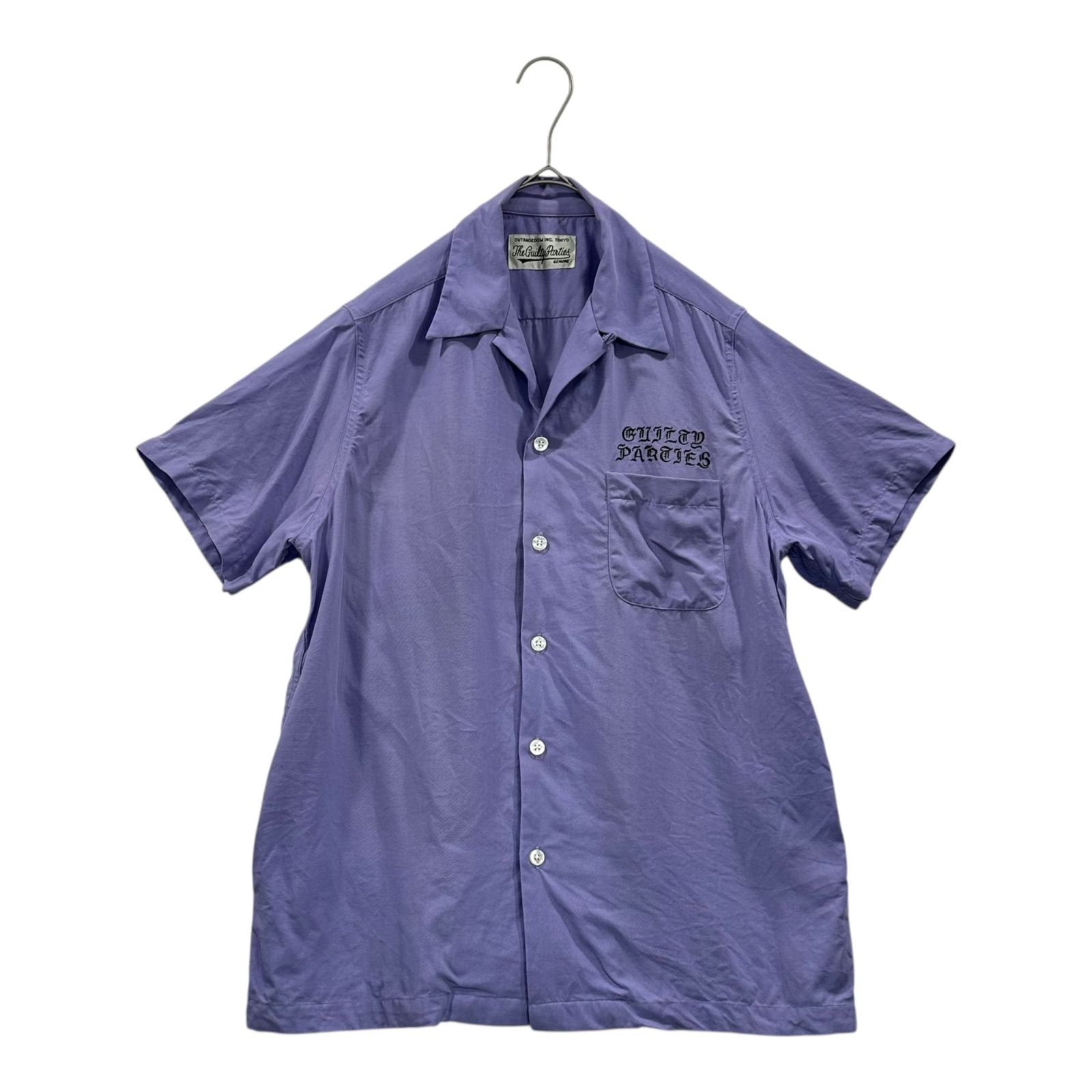 WACKO MARIA(ワコマリア) Open-collar chest logo S/S shirt 開襟 オープンカラー 胸ロゴ 半袖 シャツ S パープル(ラベンダー)