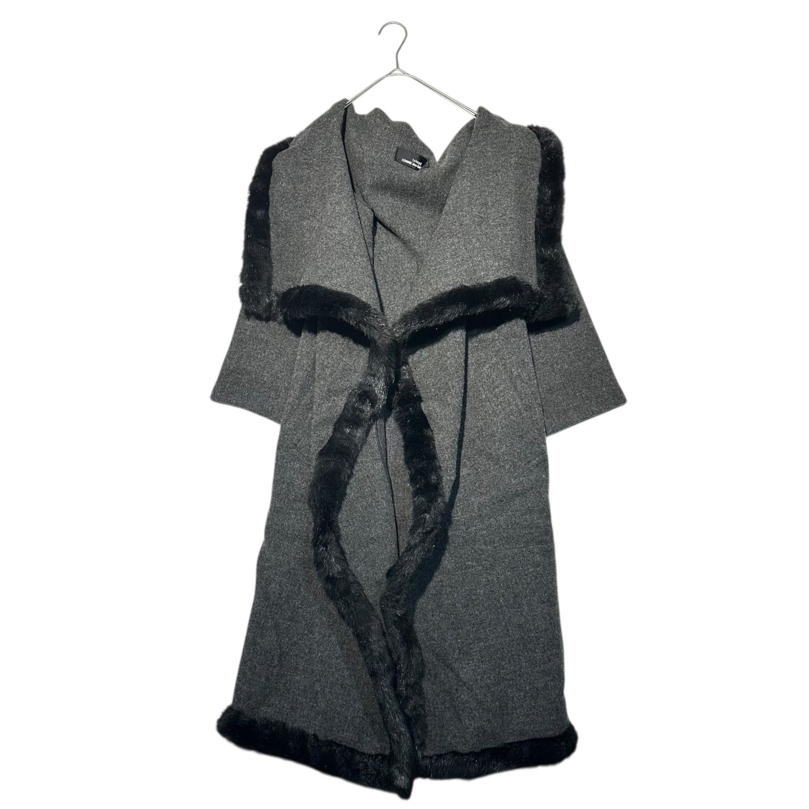 tricot COMME des GARCONS(トリココムデギャルソン) 99AW Vintage Eco-Fur Decorative Wool Long Gown Coat ヴィンテージ ロング ガウン コート 羽織 TC-070040 AD1999