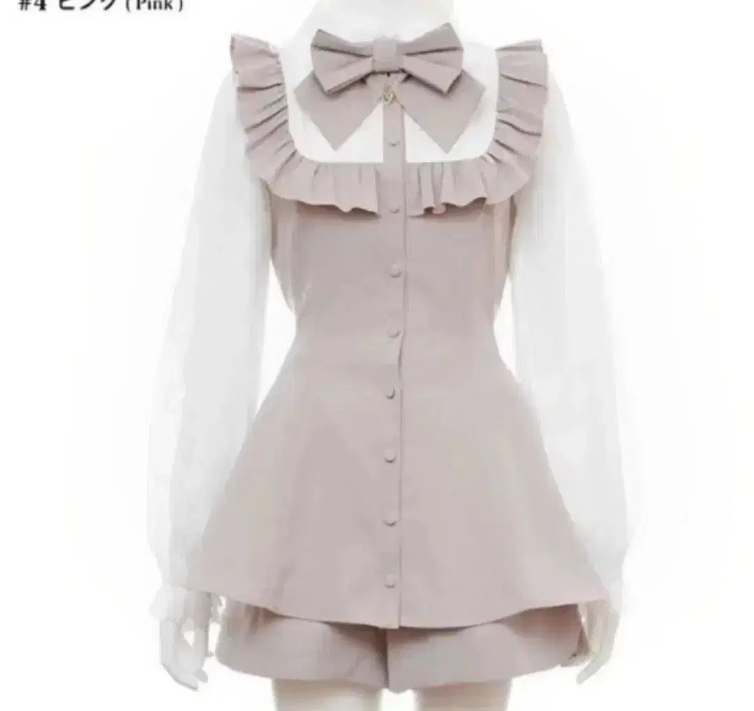 (正規品) シークレットハニー レイ シークレットハニー レース スリーブ ヨークセットアップ ピンク