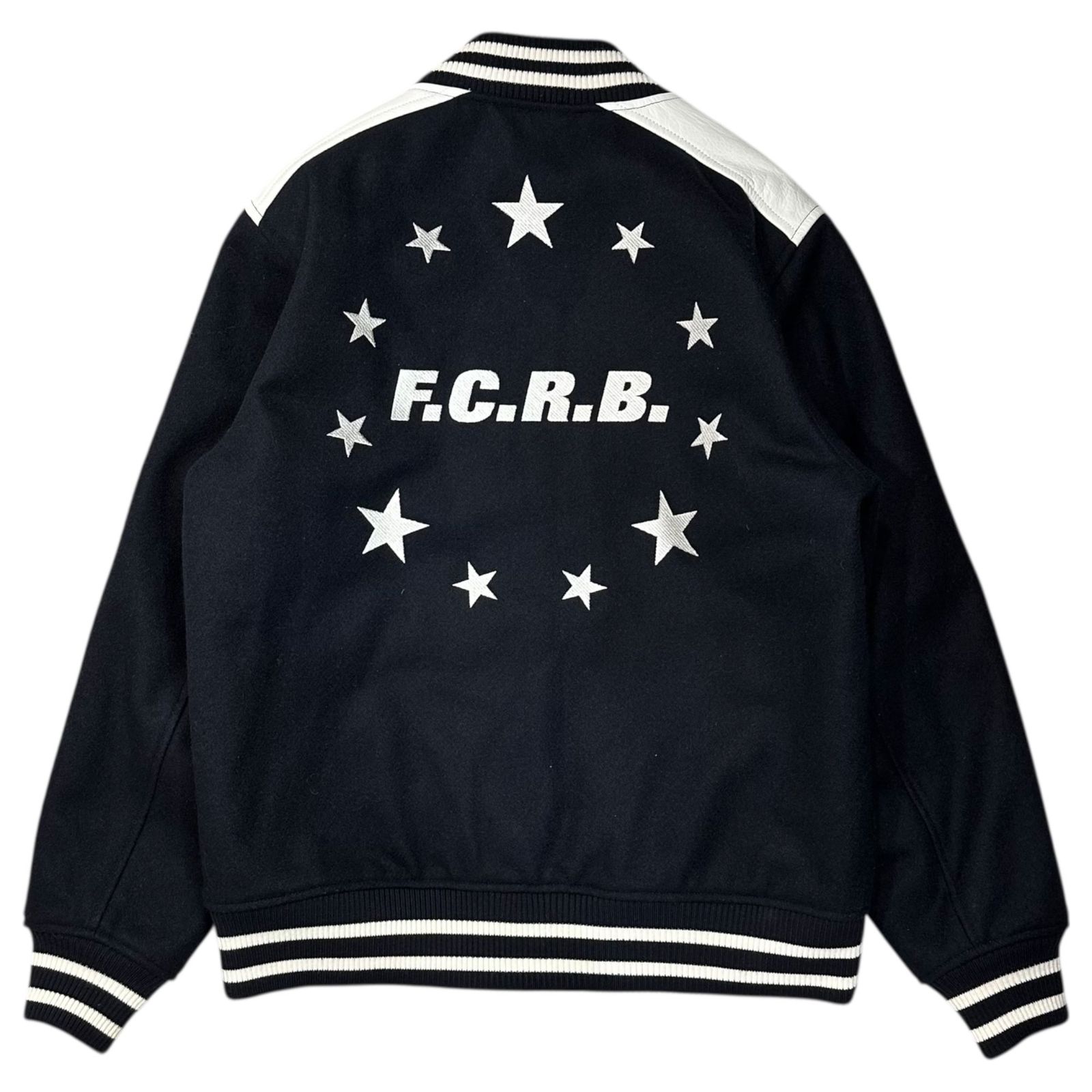 F.C.Real Bristol FCRB(エフシーレアルブリストル) 17AW CIRCLE STAR STADIUM BLOUSON サークル スター スタジアム ブルゾン FCRB-178040 M ブラック×ホワイト ジャケット