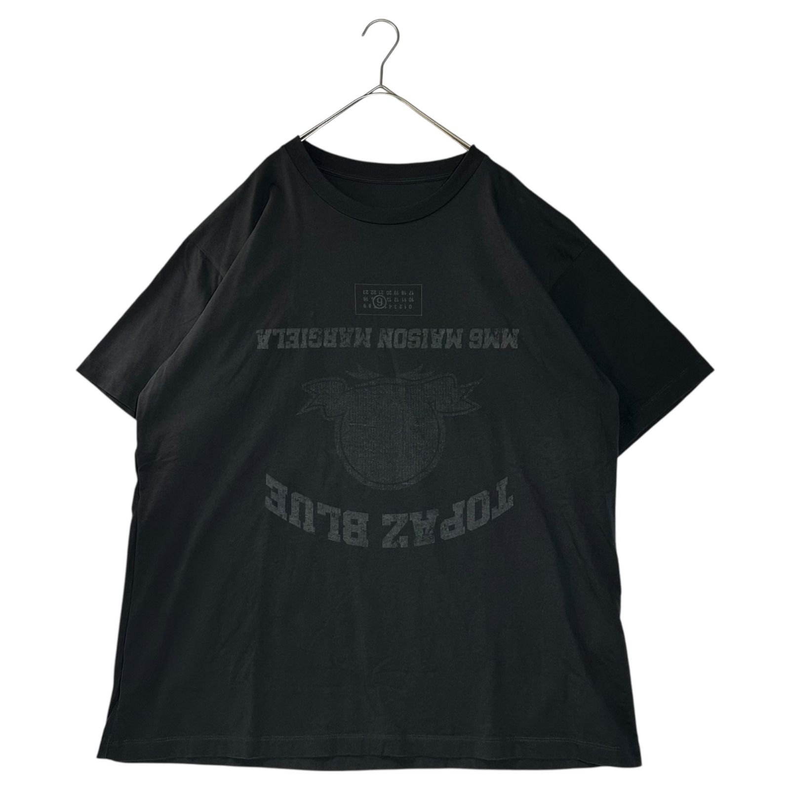 MM6 Maison Margiela(エムエムシックス) 25SS TOPAZ BLUE T-SHIRTS トパーズブルー Tシャツ SH0GC0041 XL ブラック オーバーサイズ ユニセックス