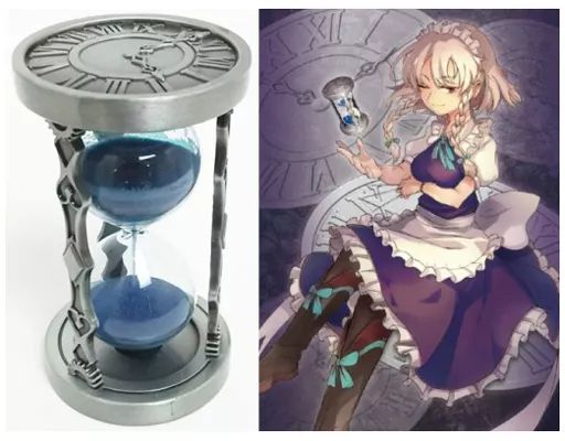 【中古】置き時計・壁掛け時計(キャラクター) 十六夜咲夜の砂時計(おまけカード付き) 「東方Project」