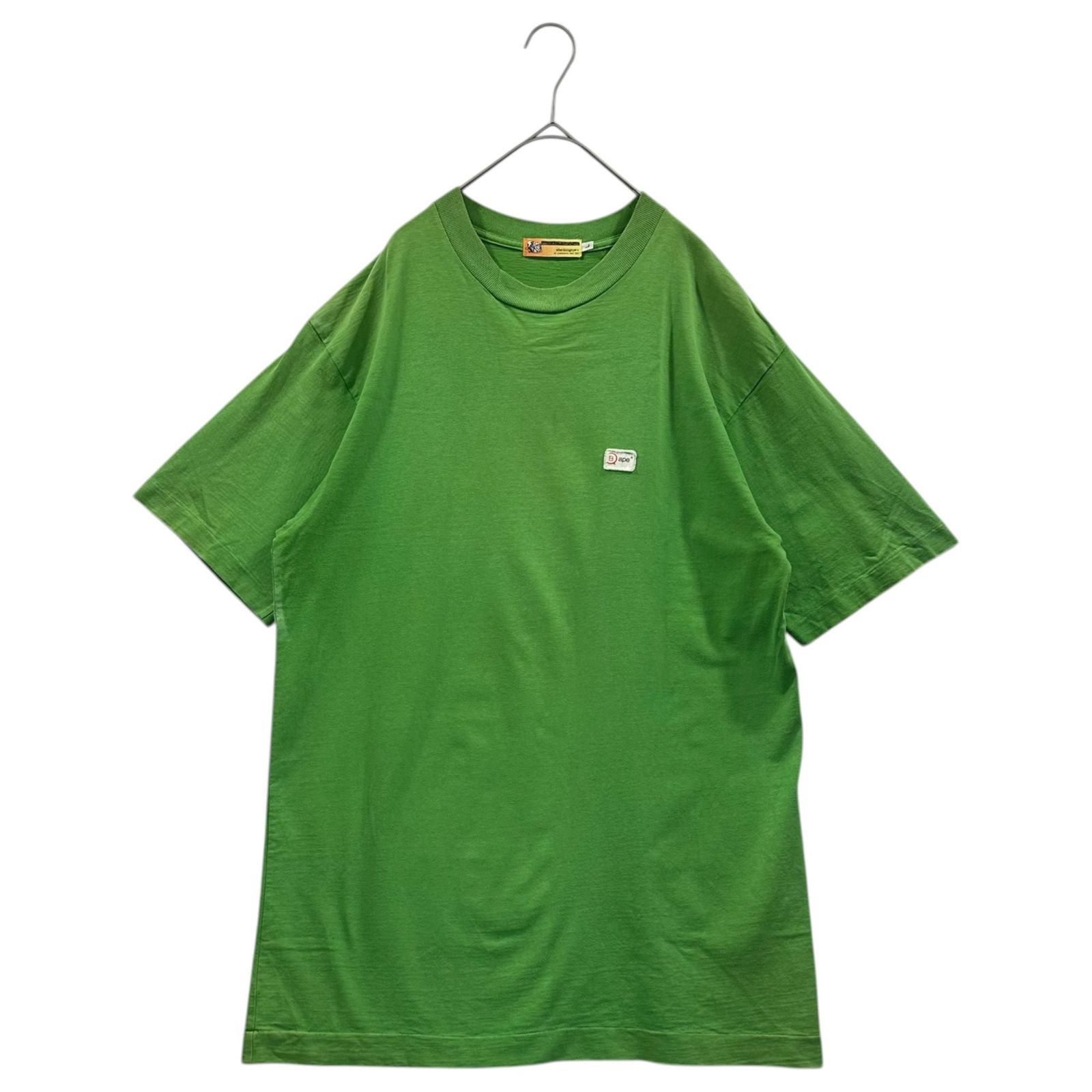 A BATHING APE(アベイシングエイプ) 90's Bape Patch T-Shirt 90年代 ベイプ パッチ Tシャツ L グリーン 初期タグ シングルステッチ