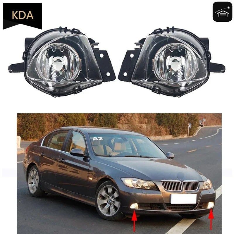 フロントバンパー LED フォグランプカバー（バルブなし） BMW 3シリーズ E90 2004-2011 E91 2004-2012 63176948373 63176948374