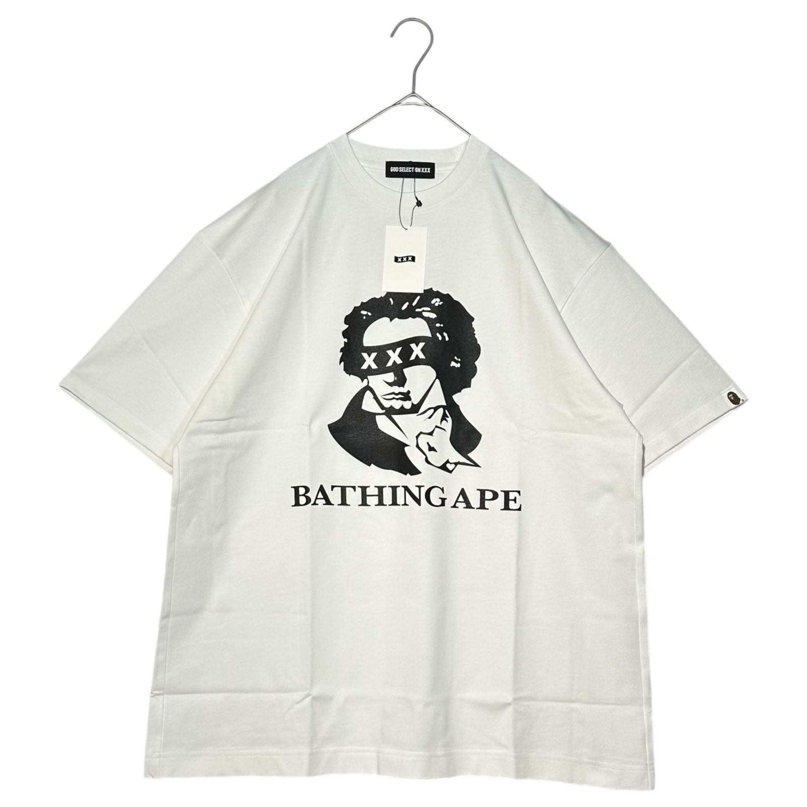 GOD SELECTION XXX×A BATHING APE(ゴッドセレクショントリプルエックス×アベイシングエイプ) BEETHOVEN TEE ベートーベン Tシャツ GX-A24-BAST-05 L ホワイト
