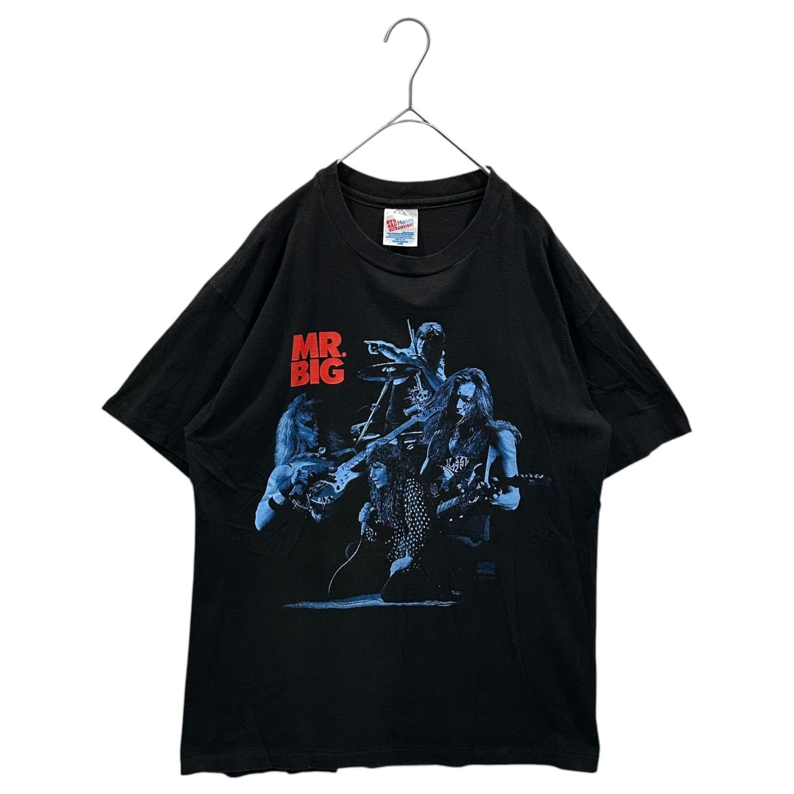 VINTAGE(ヴィンテージ) 1990\'s MR.BIG bump ahead 1993 tour Band T-Shirt ミスタービッグ バンプ アヘッド ツアー バンド Tシャツ L ブラック×ブルー×レッド 1990年代