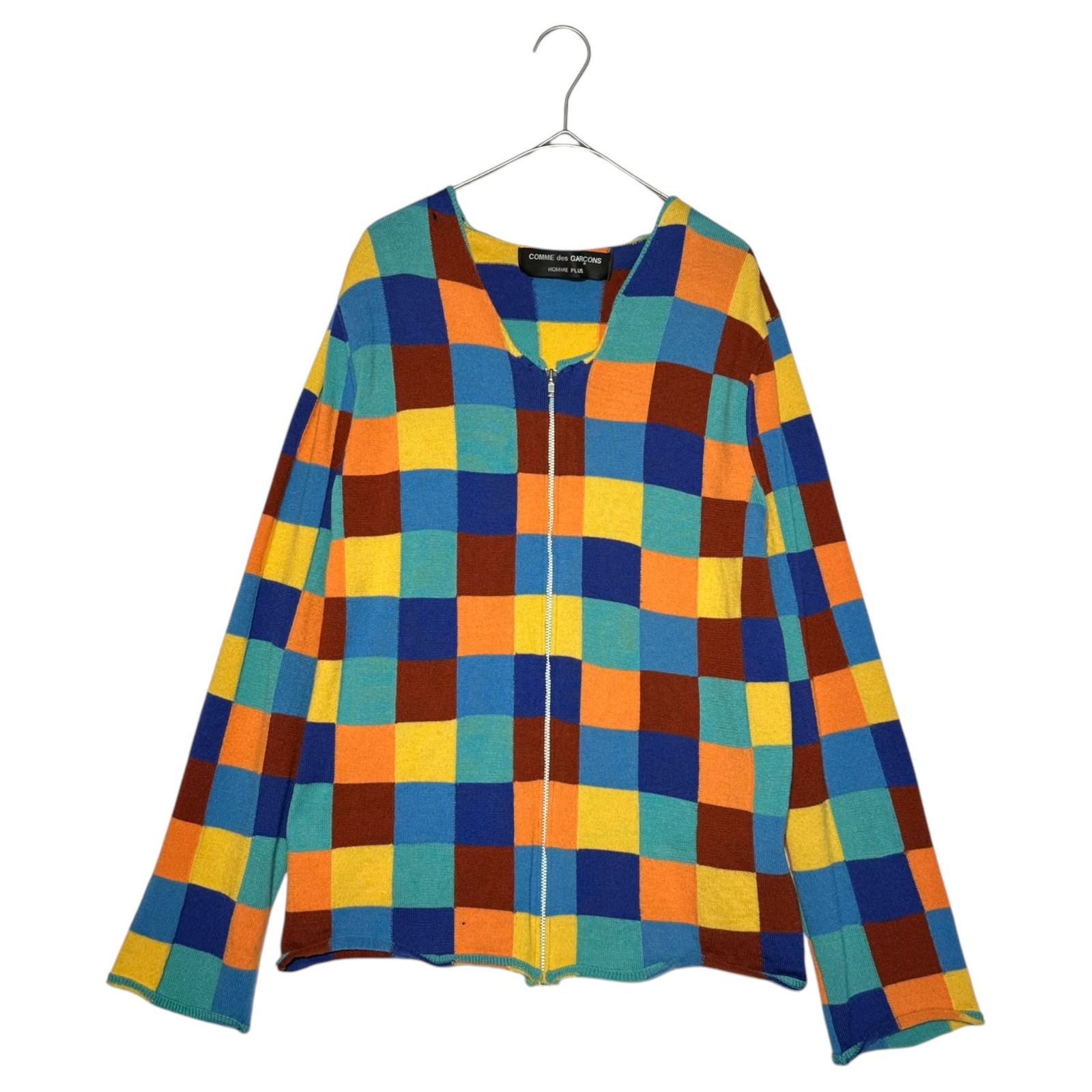 COMME des GARCONS HOMME PLUS(コムデギャルソンオムプリュス) 01AW panel check cardigan/パネルチェックカーディガン/00s/ PC-N037 表記なし(S~M程度) サイケ期 コレクションランウェイ着用 27,528円