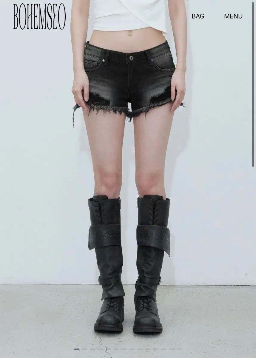 ボヘミアンソウル DARKNESS LOW WAIST SHORTS BLACK