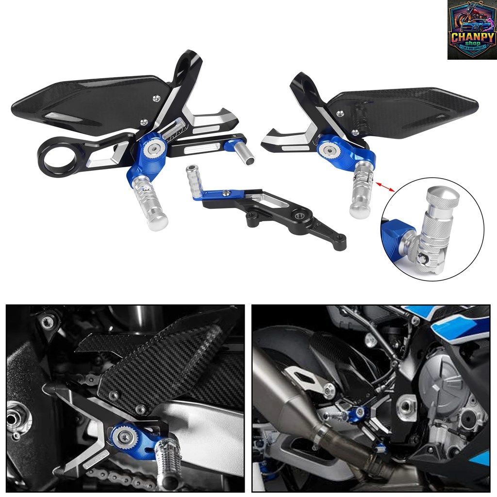 BMW S1000RR 2019-2023 モーターサイクル フットレスト カーボンファイバー リアセット フットペグ レスト リアセット フットペグ K67