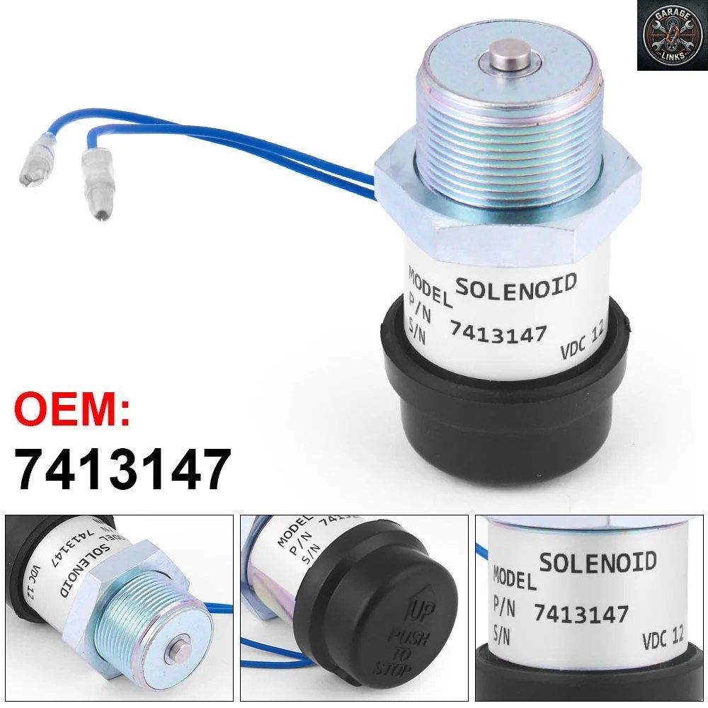 12V ストップソレノイドバルブ 7413147195-841130L87-0006030A87-00060MM409-67001 S3L2-E2 S4L2 L2E K3 E305C/K4N EB12.4 UKFSS113