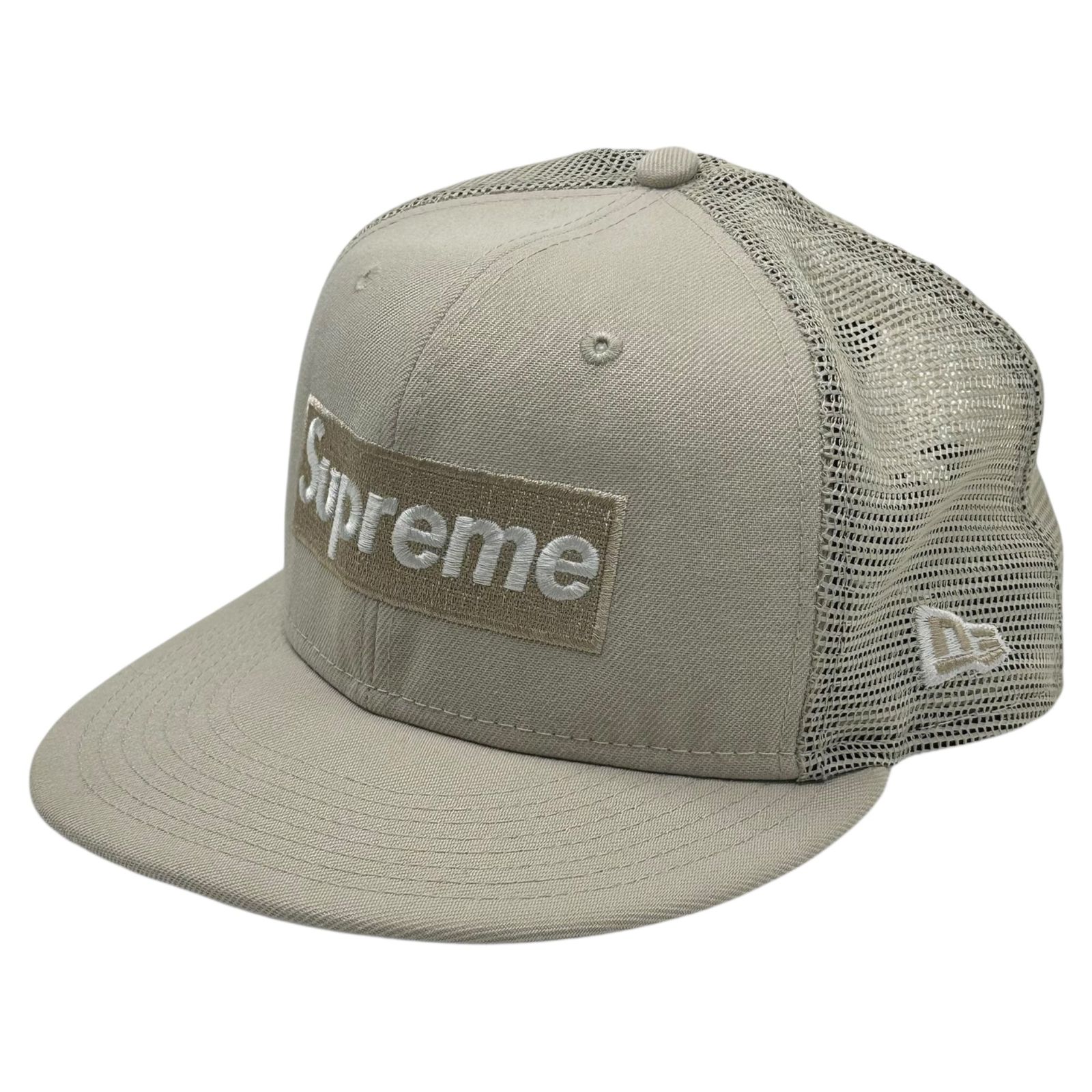 シュプリーム Supreme Sロゴ キャップ　ベージュ SUPREME(シュプリーム) 23SS Box Logo Mesh Back New Era ボックスロゴ