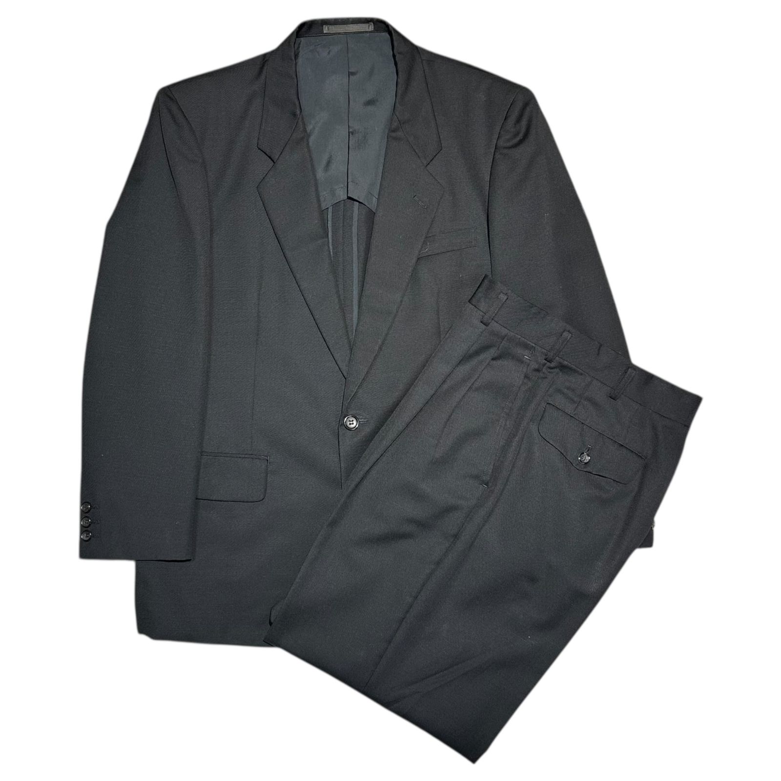 COMME des GARCONS HOMME(コムデギャルソンオム) 89AW Mohair Wool 2-Piece Suit 本人期 モヘア ウール 2B セットアップ スーツ HS-11002 S ブラック 80's 80年代