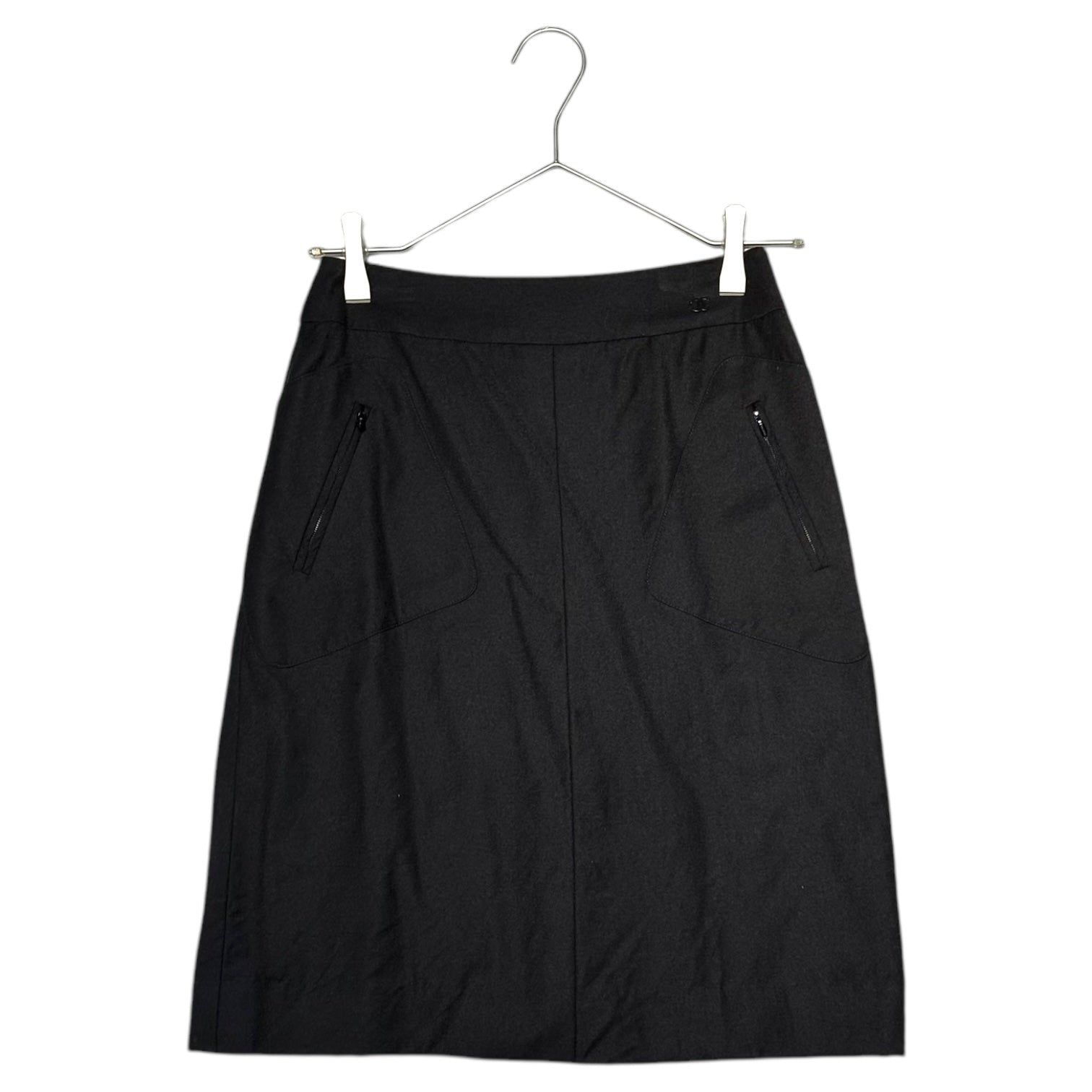 CHANEL(シャネル) 03AW Wool Cashmere Silk Coco Mark Side Zip Skirt with Pockets ウール カシミヤ シルク ポケット付き ココマーク サイド ジップ スカート P21953V10471