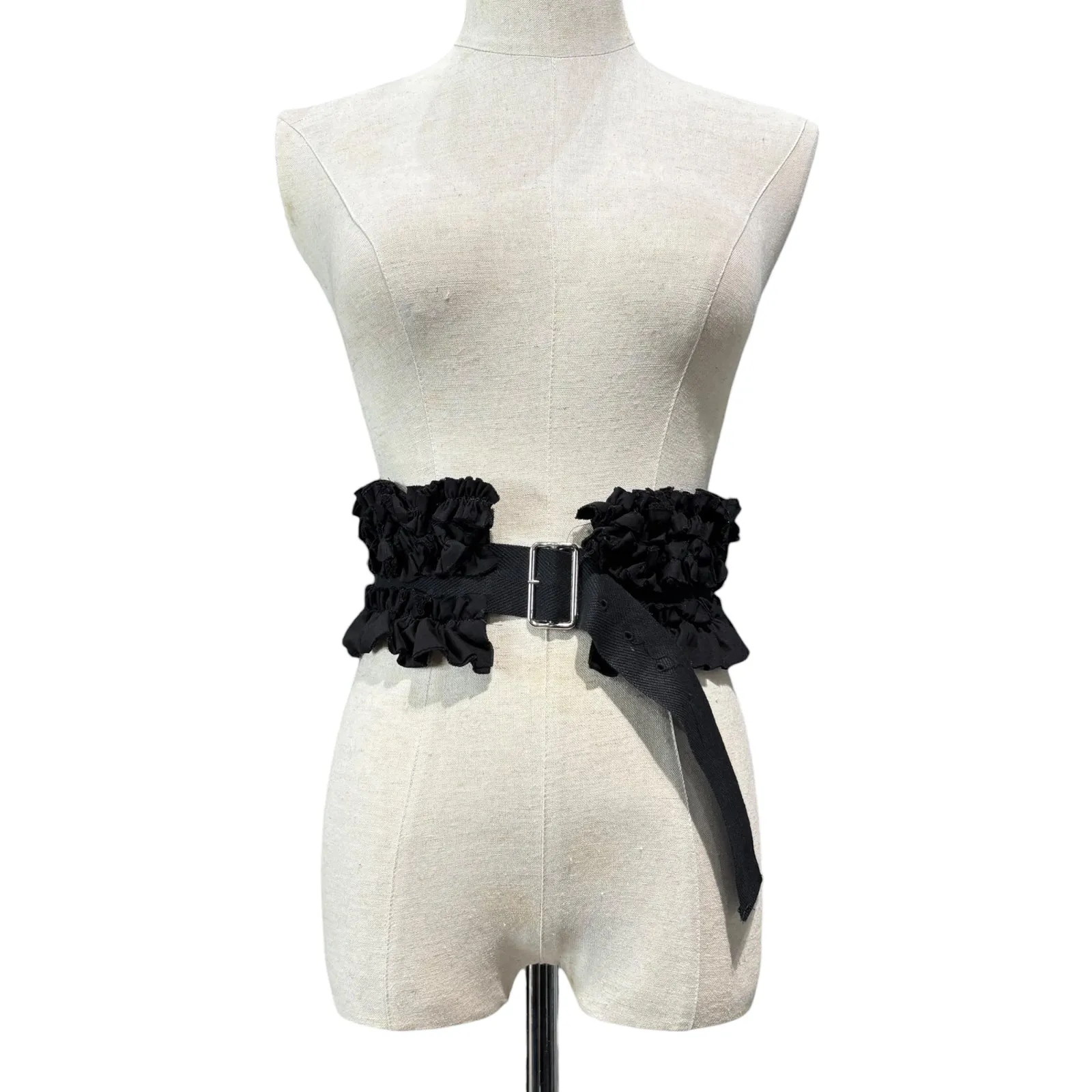 トリココムデギャルソン フリルデザイン 黒 ベルト調整可能 tricot COMME des GARCONS(トリココムデギャルソン) Vintage Frill