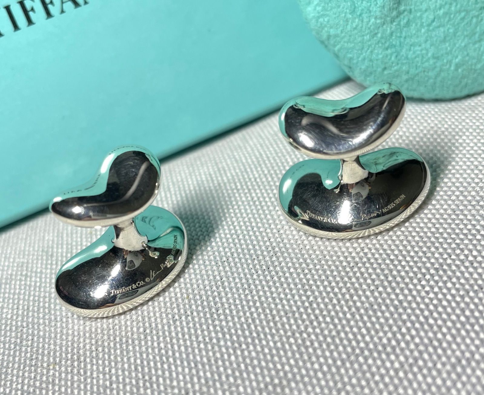美品 TIFFANY ティファニー エルサペレッティ ビーン ビーンズ 鏡面