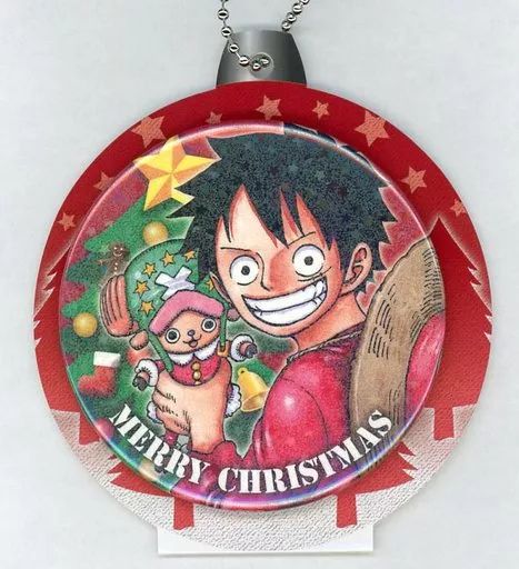 【中古】バッジ・ピンズ モンキー・D・ルフィ クリスマスオーナメント風缶バッジ2019 「ワンピース」